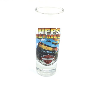 NEW Nees Harley Davidson Galesburg IL Shot Glass Closed Dealer