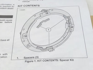 NOS Genuine Harley 7" LED Headlight Spacer Cushion Kit 12400176