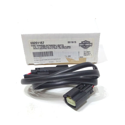 NOS Genuine Harley 2014 Up Tour Pak Spoiler LED Light Wiring Harness 69201157