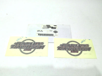 NOS Genuine Harley Fuel Gas Tank DECAL RED Set Of 2 1996-1998 Sportster 14515-96