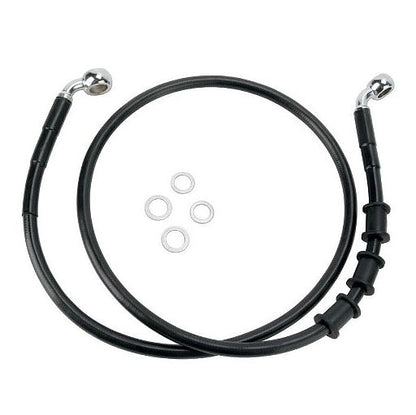 Drag Specialties Extended Length Black Vinyl Brake Line Kit +2" 1741-2847