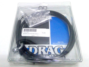 Drag Specialties Extended Length Black Vinyl Brake Line Kit +2" 43.75"1741-2847