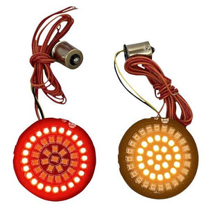 Custom Dynamics 1156 Rear Amber/Red LED Bullet Turn Signal Harley GEN-4-AR2-1156