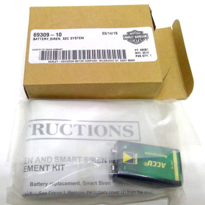 NEW Genuine Harley Siren Security System Battery 69309-10