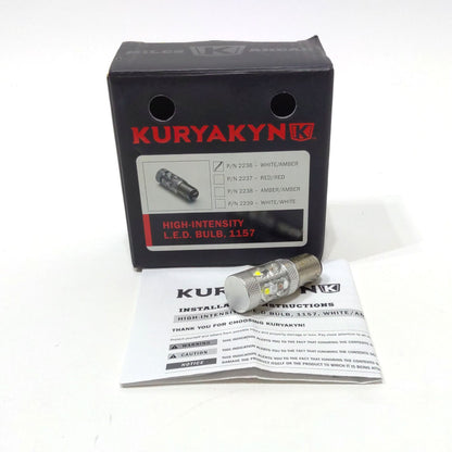 Kuryakyn High Intensity LED White/Amber 1157 Bulb 2236 2060-0619