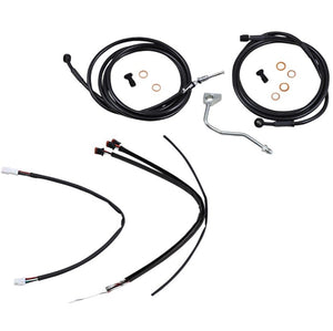 Burly Black 14" Ape Handlebar Cable Install Kit 2017 -2020 Road Glide B30-1185