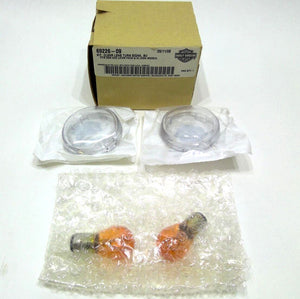 New Genuine Harley 2008 Up FXCW XL Bullet Front Turn Signal Lens Kit 69226-09