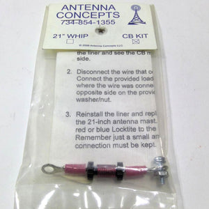 Antenna Concepts CB Kit for 2008 Down Harley Whip Antenna Installation 2800-247