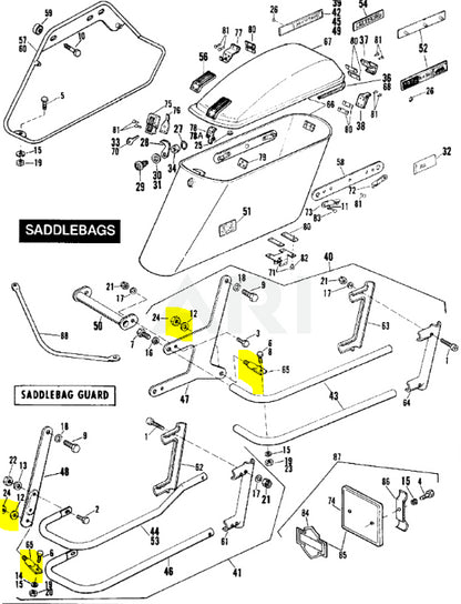 Genuine Harley-Davidson 1968-1984 Saddlebag Guard Stud 90921-68