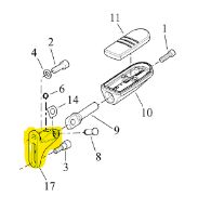 NOS Genuine Harley 2014Up Touring Passenger Footpeg Bracket 50500334A