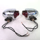 Vintage Chrome Bullet Dual Filament Red Rear Tail Light With Visor Harley