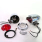 Vintage Chrome Bullet Dual Filament Red Rear Tail Light With Visor Harley