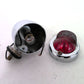 Vintage Chrome Bullet Single Filament Tail Light With Visor Harley