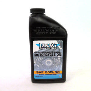 Drag V-Twin 1984up Harley High-Performance Engine Oil 20W-50 1 Qt 3601-0773