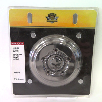 NEW Genuine Harley 2008up Dyna Chrome Willie G Skull Air Cleaner Trim 61400164