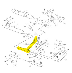 NEW Genuine Harley 1998-2006 Touring Rear Cylinder Exhaust Header Pipe 65626-98C