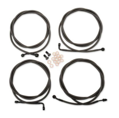 LA Choppers BlackBraided 12"-14" ape install Kit 2017-2019 Touring LA-8054KT-13M