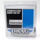 Drag Specialties Extended Length Black Vinyl Brake Line Kit Front +4 1741-4506