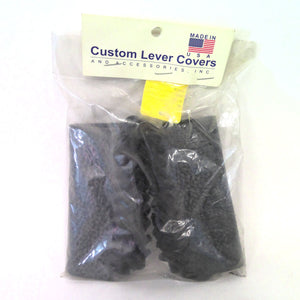 Custom Black Stitched Grip Covers Wrap Harley Davidson Leather like M67074