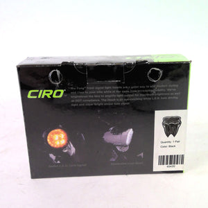 Ciro Fang 1157 Signal Light Inserts Black Front Amber Lens 2000-20 Harley 45420