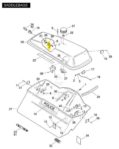 NOS Genuine Harley Police Saddlebag Latch Cam Hook 90686-92