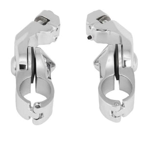 HD Short Angled Adjustable Chrome Harley Highway Peg Mounts 1.25" 820-55262