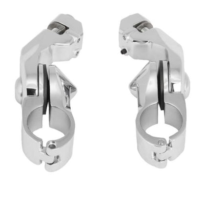 HD Short Angled Adjustable Chrome Harley Highway Peg Mounts 1.25" 820-55262