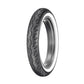 Dunlop Harley Dyna XL D401 100/90-19 Wide Whitewall 57H Front Tire 55193-10