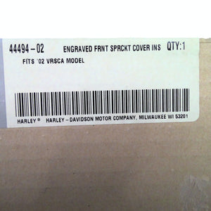 NOS Genuine Harley V-Rod Engraved Sprocket Cover Inserts 44494-02