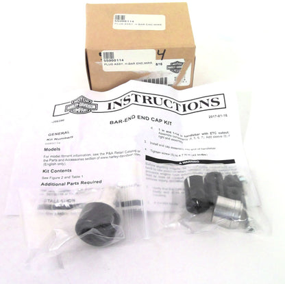 NOS Genuine Harley Hand Grip End Cap Kit 55900114