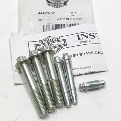 NEW Genuine Harley 2000-2007 Chrome Caliper Hardware Kit 44473-02