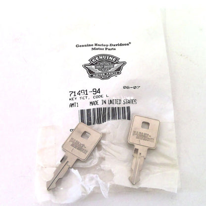 NOS Genuine Harley Key Set Code L 71491-94