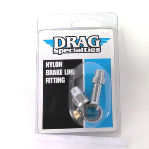 Drag Specialties Chrome Banjo Fitting 3/8"/10mm Straight 1742-0104