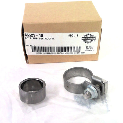 NEW Genuine Harley Softail Dyna Exhaust Inter Connect Clamp And Gasket 65521-10