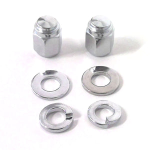 NEW Genuine Harley Touring Softail Chrome Front Fork Axle Retainer Nuts 45813-03