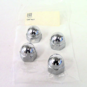 NOS Genuine Harley Set Of 4  Acorn Nuts 1/2-13 X 3/4 CHROME 7627