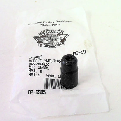 NOS Genuine Harley 2010-2022 Sportster Mirror Bullet Nut 5/16-24 BLACK 7357