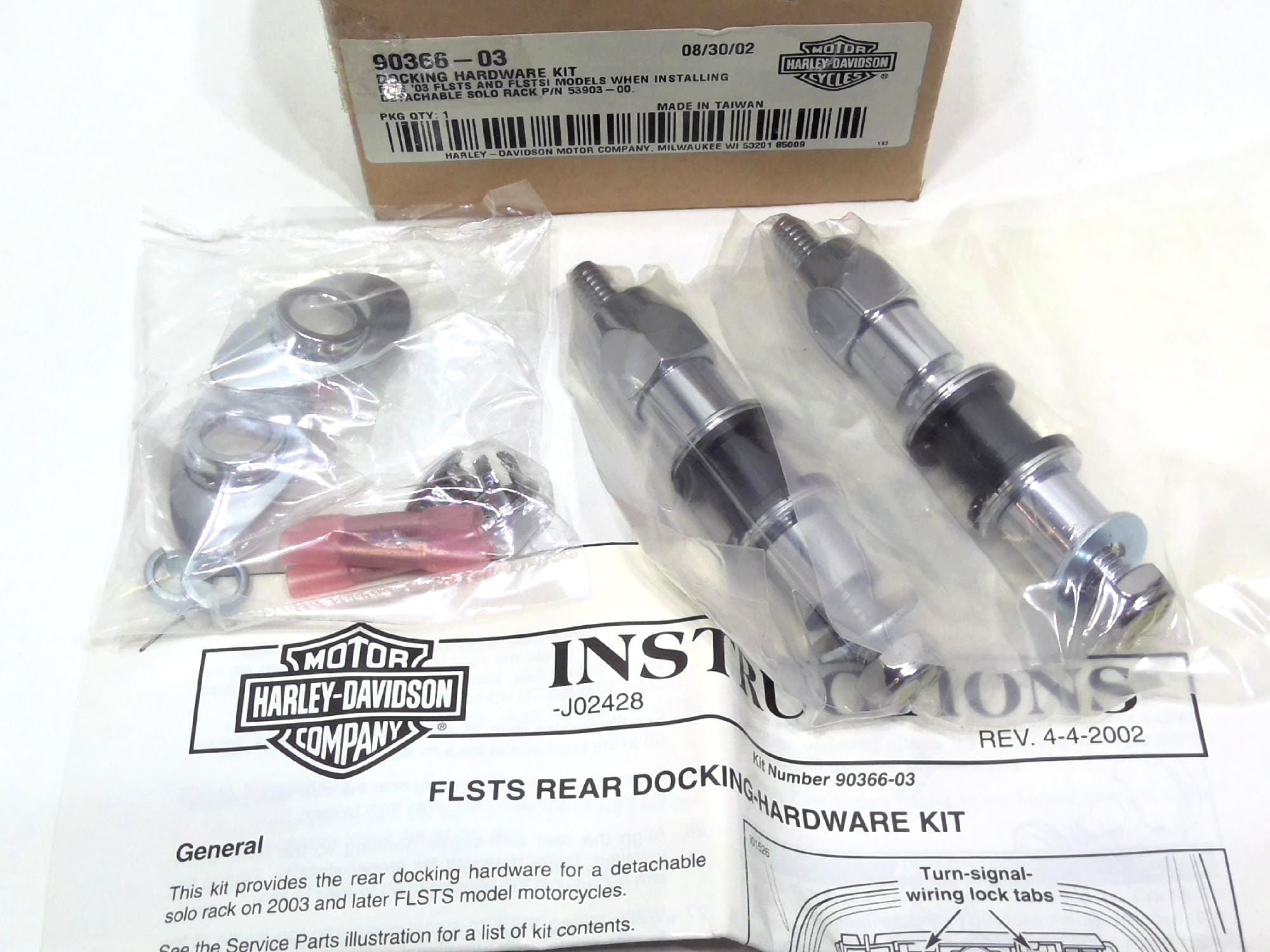 Harley Docking Hardware Kit For Detachable Solo Rack 2003-2017 FLSTS 9