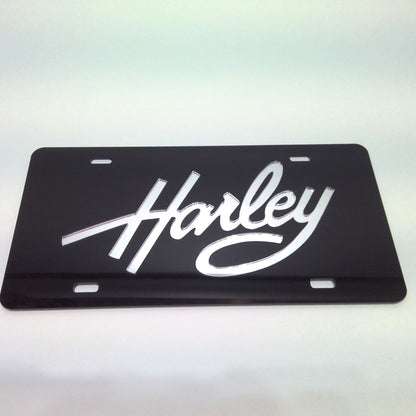 Chroma 55005 Black/Silver Harley License Plate