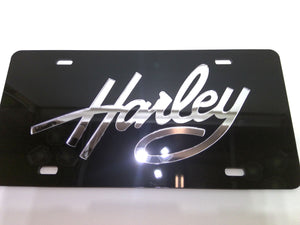 Chroma 55005 Black/Silver Harley License Plate