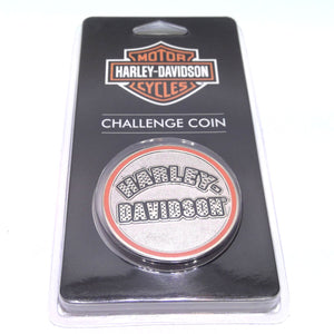 NOS Genuine Harley Logo Doodle Rider Challenge Coin 8013554