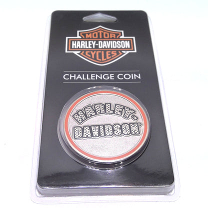 NOS Genuine Harley Logo Doodle Rider Challenge Coin 8013554