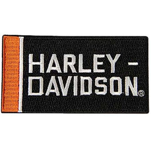 NOS Genuine Harley 4inch Bold Orange Bar Emblem Patch 8013264