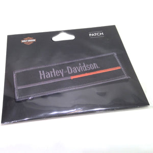 NOS Genuine Harley 4inch Gray Minimal Text Striped Patch 8013226