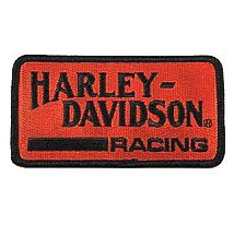 NOS Genuine Harley 4inch Orange Vintage Racing Patch 8013295