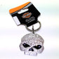 Genuine Harley 4" Checkered Patch, Sugar Skull & United We Ride Keychains Bundle