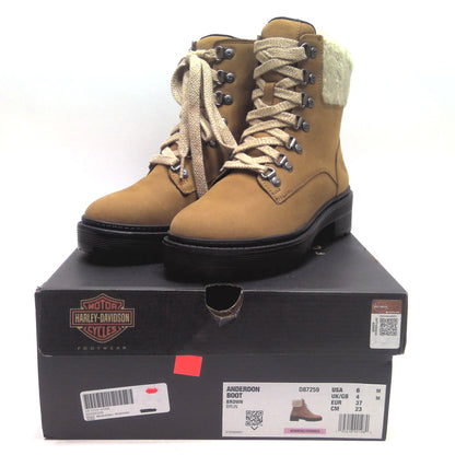 NEW Harley Womens Size 6 Anderdon Brown 6" Riding Biker Boots  D87259-600M