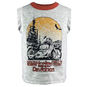 NEW Big Boys Harley-Davidson Distressed Muscle Tee Size 12/14 1092219