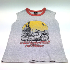 NEW Big Boys Harley-Davidson Distressed Muscle Tee Size 12/14 1092219