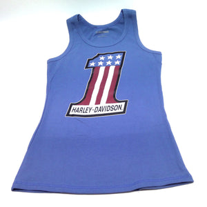 NEW Women Harley-Davidson Ultra Classic #1 Blue Tank Top Medium 96652-22VW